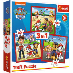 Trefl puslespil 3in1 Paw Patrol Happy dogs [Levering: 6-14 dage]